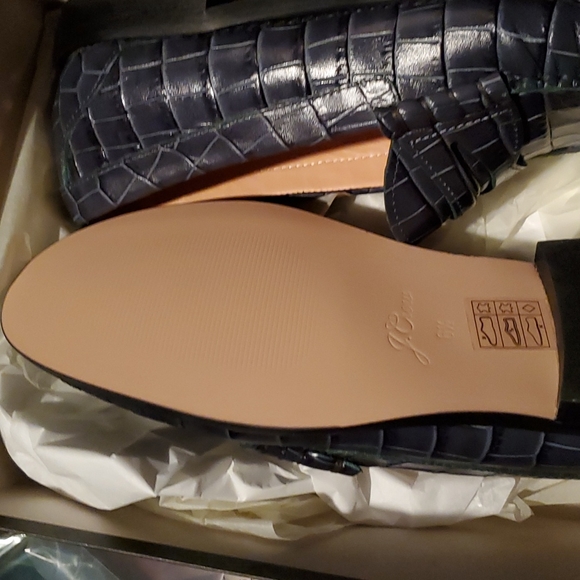 JCREW LEATHER BNIB J.CREW! Crocodile Embossed LEATHER LOAFERS - Picture 3 of 6